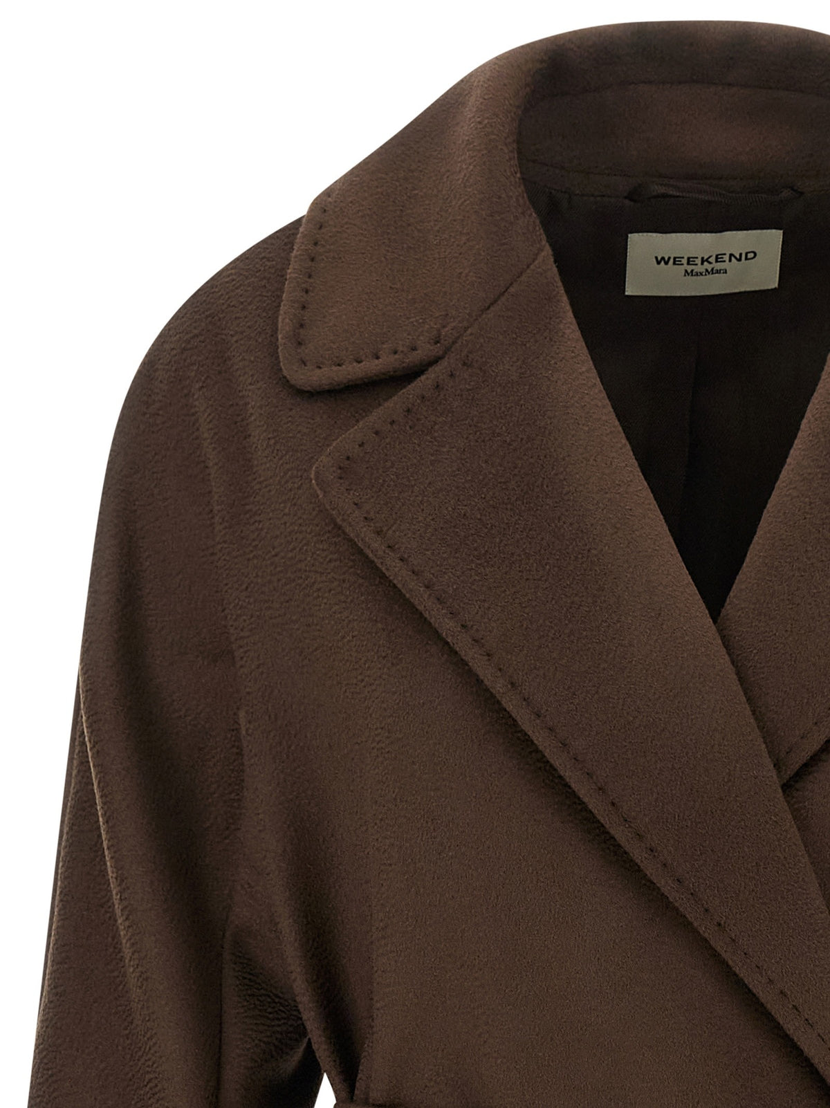 Weekend Max Mara Pedale Coat Brown, view 3