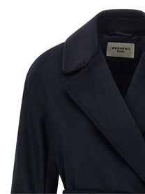 Weekend Max Mara Pedale Coat Blue, view 3