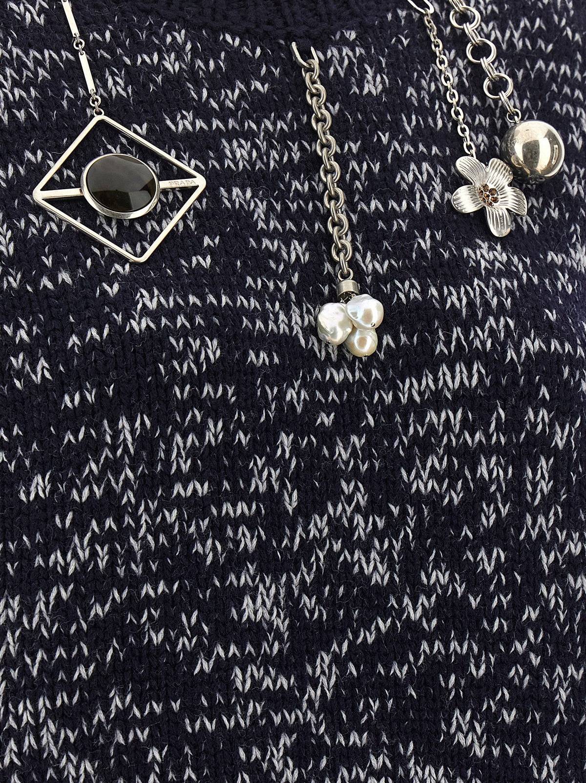 PRADA Pendant Sweater Gold