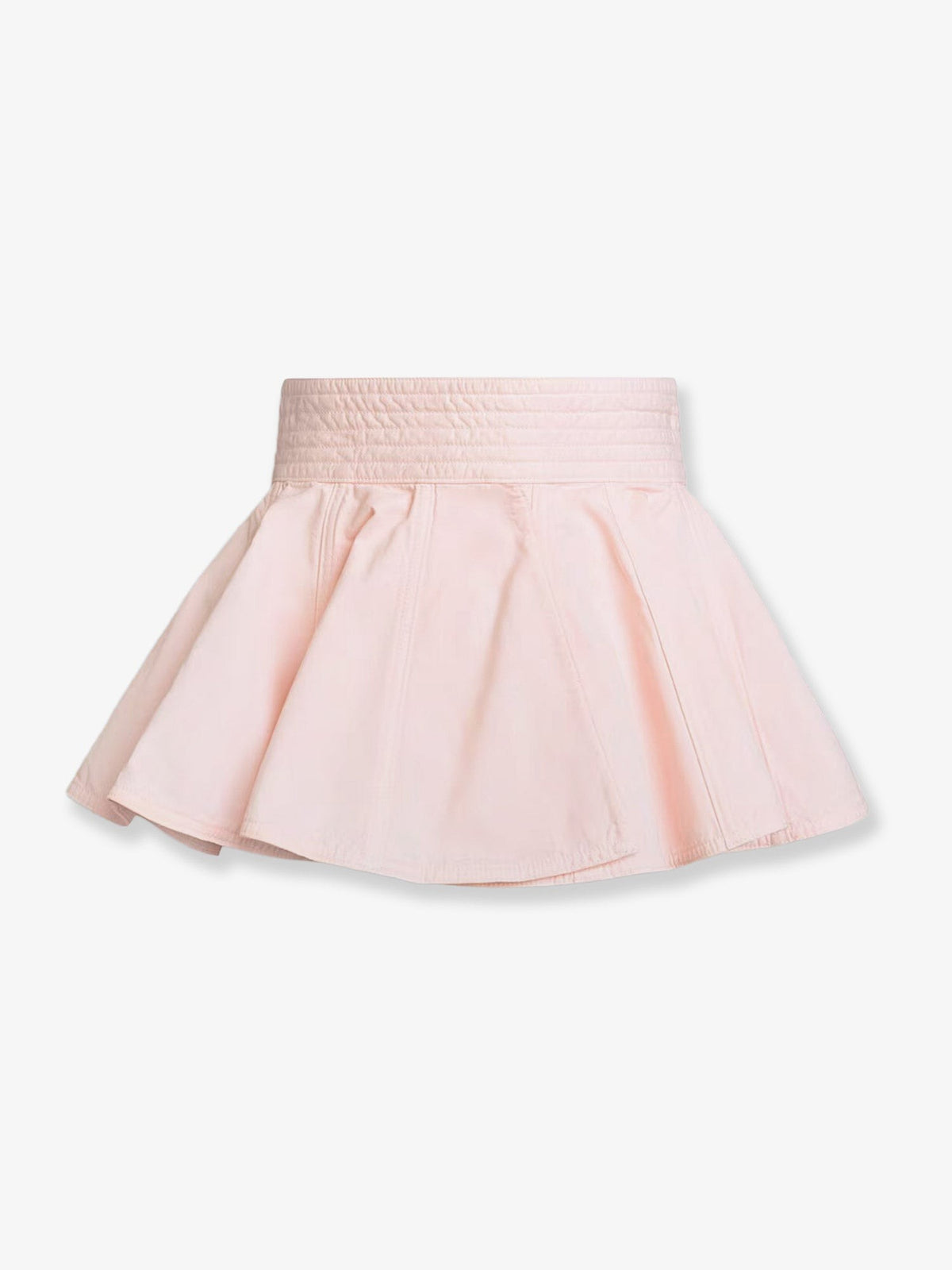 ALAÏA Women's Peplum Cotton Belt Pink