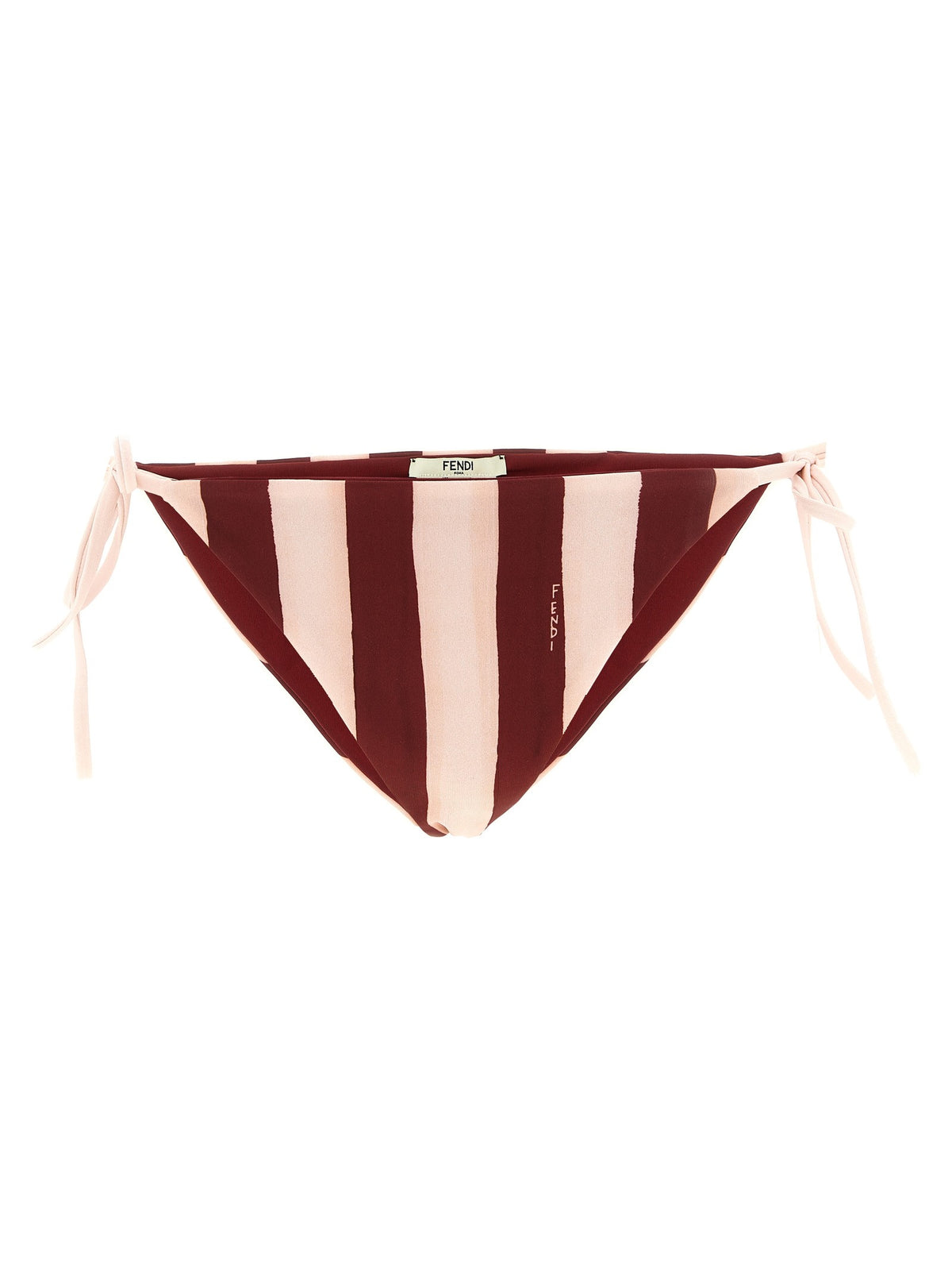 Fendi Pequin Reversible Bikini Bottoms Red