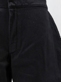 ALAÏA Women's Petal Trousers in Black Denim Black