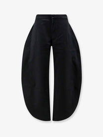 ALAÏA Women's Petal Trousers in Black Denim Black