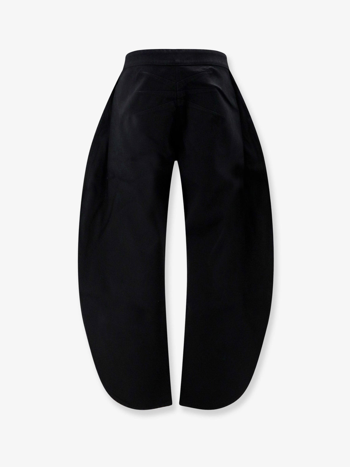 ALAÏA Women's Petal Trousers in Black Denim Black