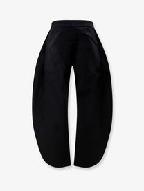 ALAÏA Women's Petal Trousers in Black Denim Black