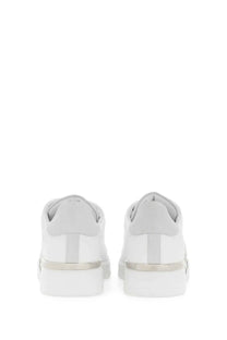 Philipp Plein men’s sneaker white leather with sleek minimalist design and metallic silver accents on the sole