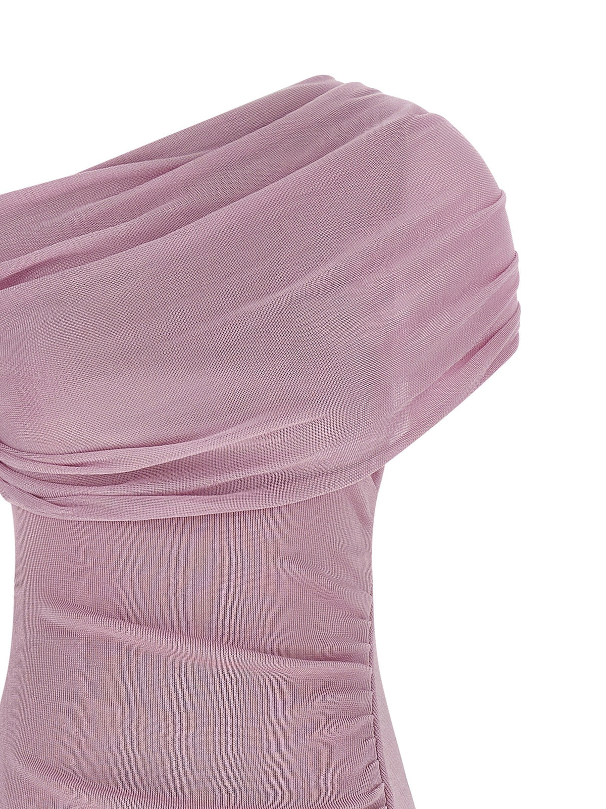 self-portrait Pink Cotton Draped Knit Midi Dress Blue