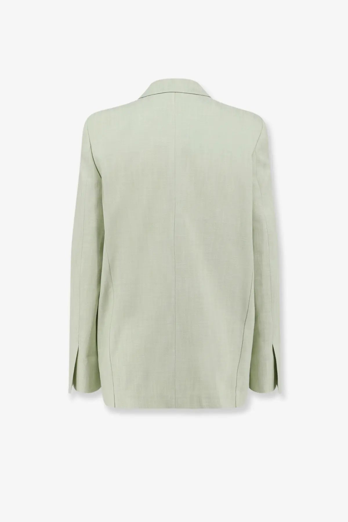 Pinko women’s Faith viscose blend blazer in light green with minimalist design and subtle seam detailing