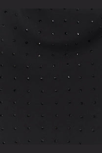 Pinko womens farro long dress black featuring black perforated fabric with evenly spaced shiny metallic studs