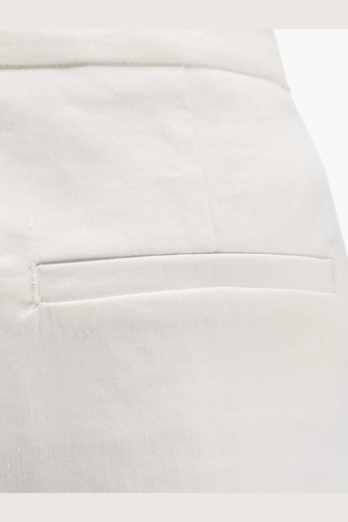 Pinko women’s jacopone linen and viscose white trousers with tailored design and subtle stitching details