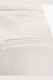 Pinko women’s jacopone linen and viscose white trousers with tailored design and subtle stitching details