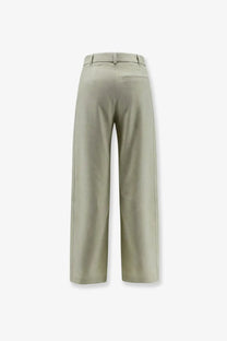 Pinko women’s lex y viscose blend beige wide-leg trousers with sleek tailored fit and subtle stitching details