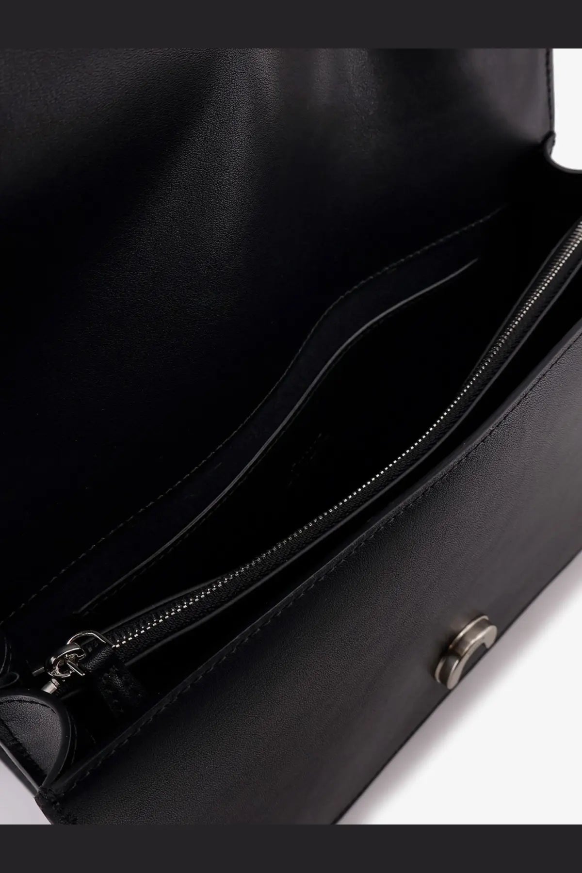 Pinko women’s love one black leather crossbody bag with sleek minimalist design and silver toned hardware