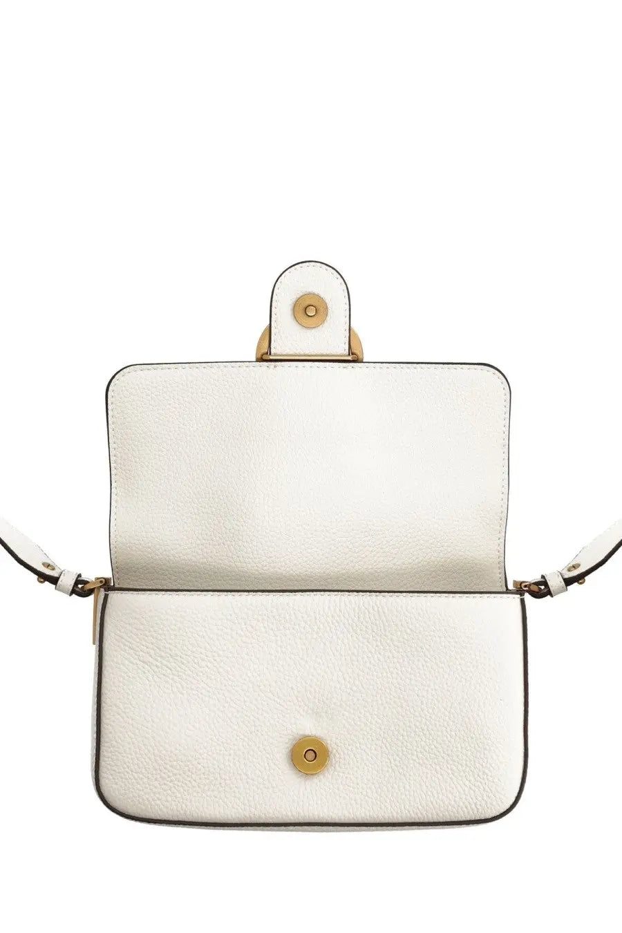 Pinko women’s mini love bag white textured leather crossbody bag with gold-tone hardware and top flap closure