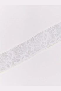 Delicate white lace ribbon with intricate floral pattern on pinko womens molly cotton tank top white