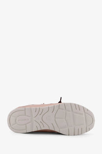 Pink leather sneaker with white rubber sole and Pinko embossed branding in Pinko women’s Yulia mesh sneakers pink product