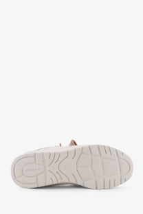 White rubber sole with pinko branding and textured tread on pinko womens yulia mesh sneakers white