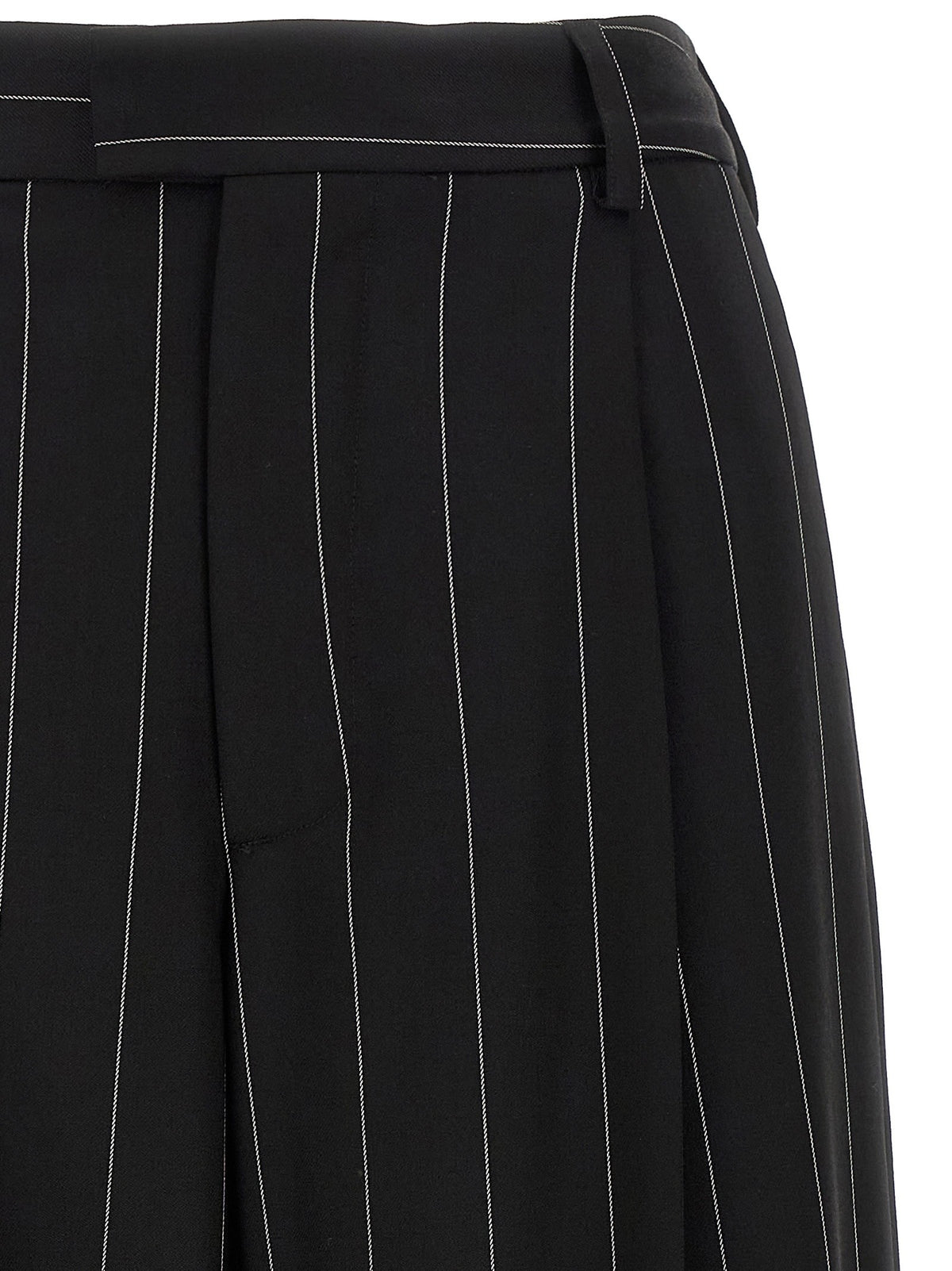 Federica Bonifaci Pinstripe Pants Black