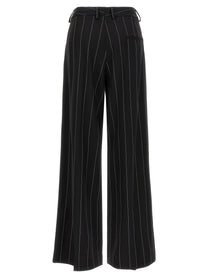 Federica Bonifaci Pinstripe Pants Black