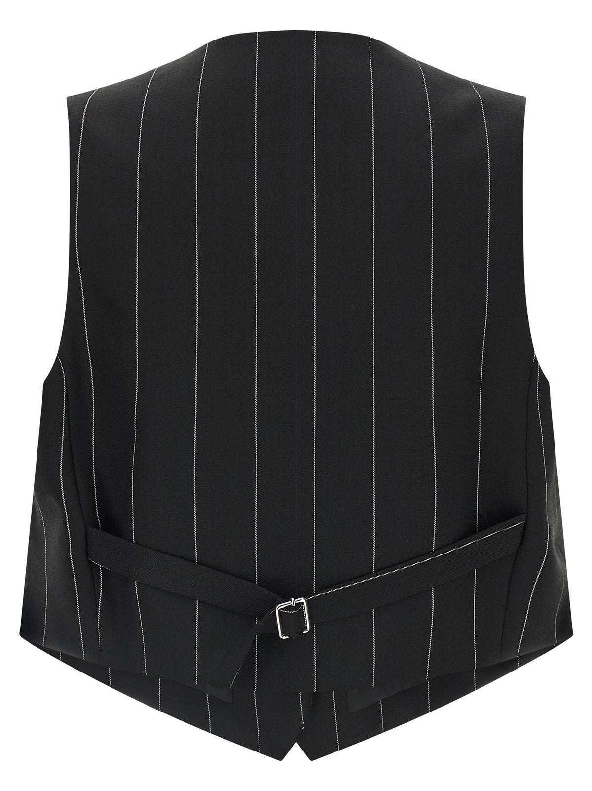 Federica Bonifaci Pinstriped Crop Vest Black, view 2