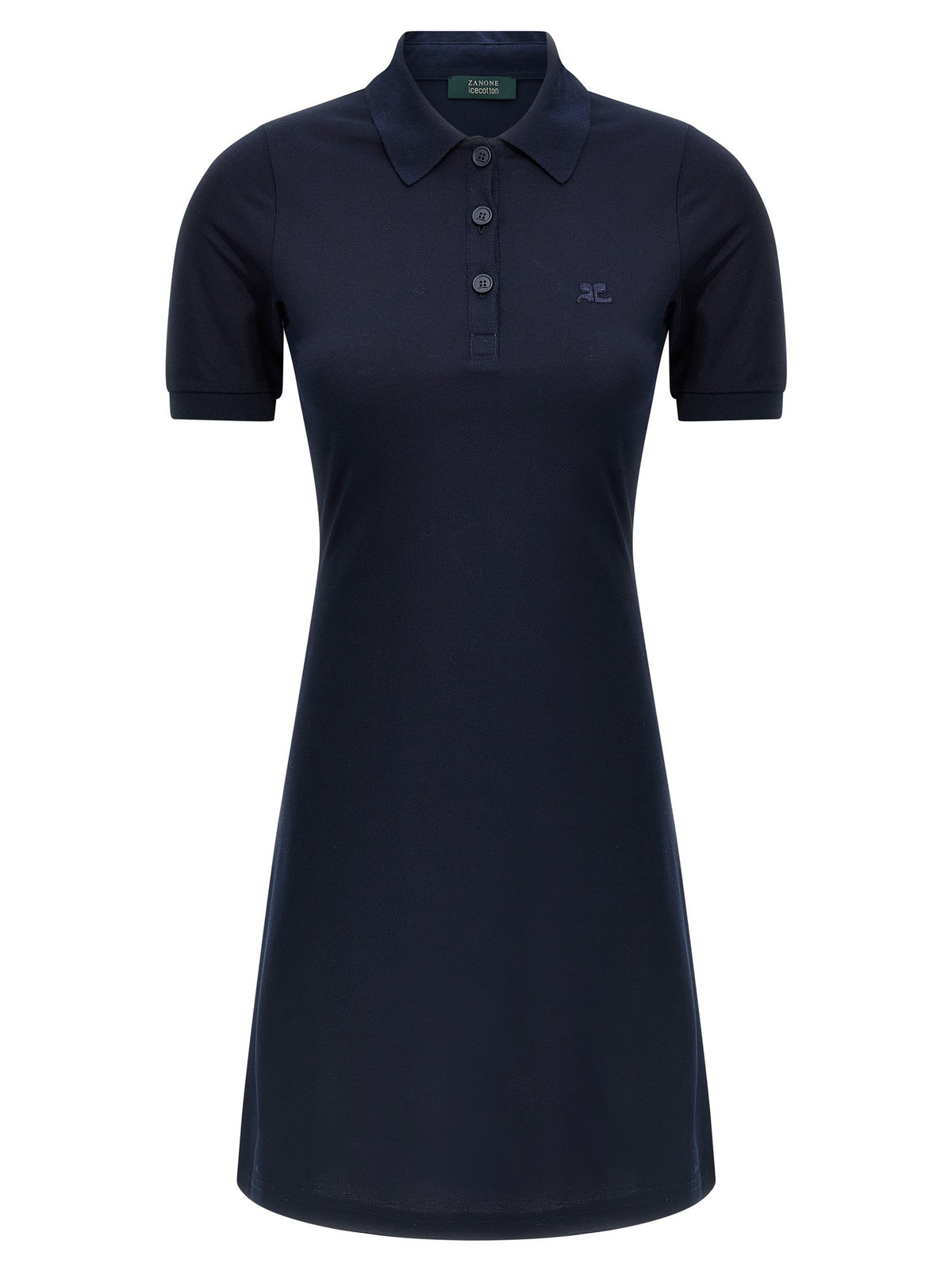courrèges Piqué Polo Dress Blue