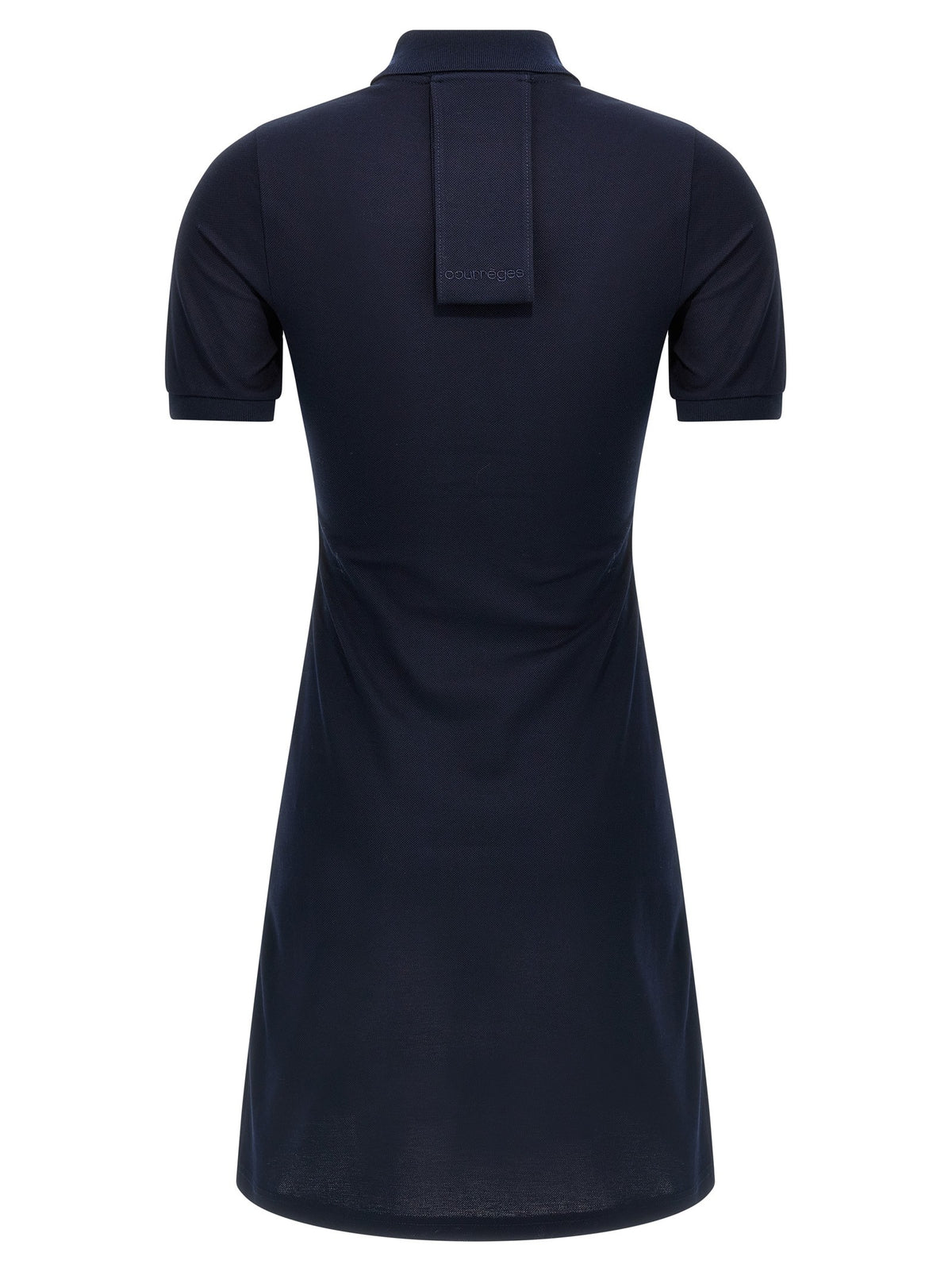 courrèges Piqué Polo Dress Blue