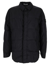 Stone Island Men's Piumino Antigoccia Con Colletto Rigido Black