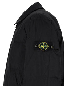 Stone Island Men's Piumino Antigoccia Con Colletto Rigido Black