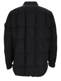 Stone Island Men's Piumino Antigoccia Con Colletto Rigido Black