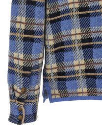 Guest In Residence Plaid Work Shirt Blue