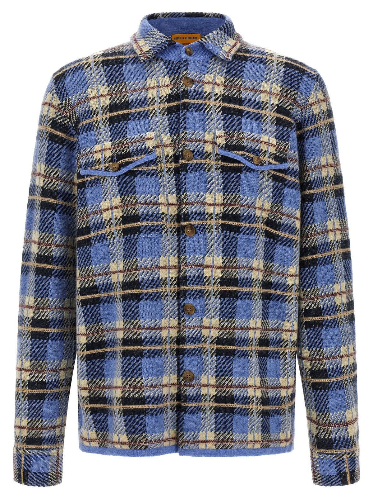 Guest In Residence Plaid Work Shirt Blue