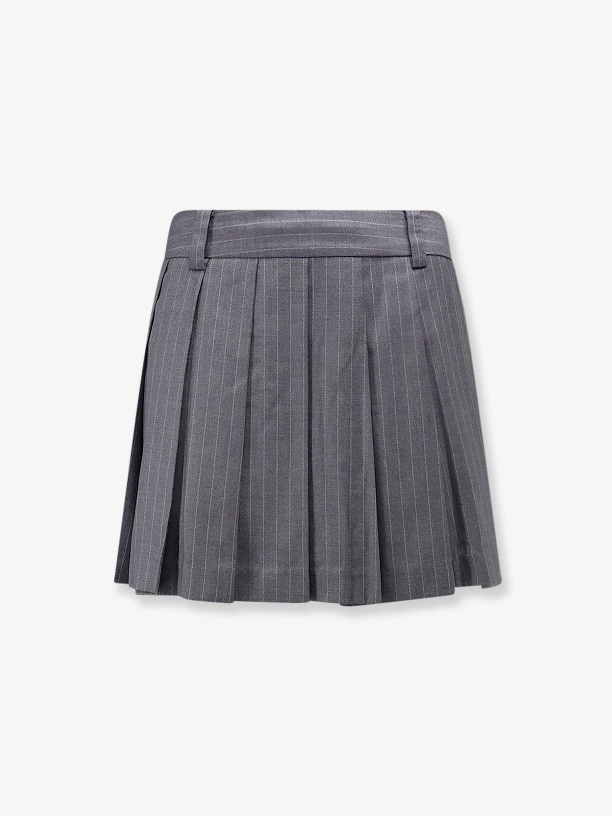 DUNST Women's Pleated Mini Skirt Grey