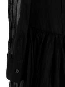 Jil Sander Pleated Skirt Dress Black