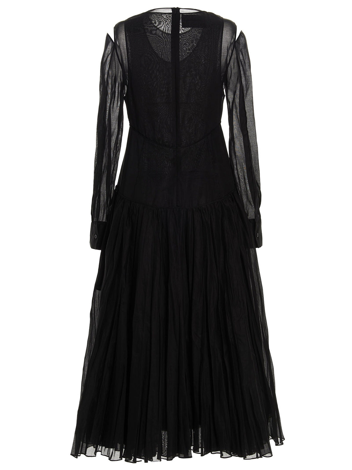 Jil Sander Pleated Skirt Dress Black