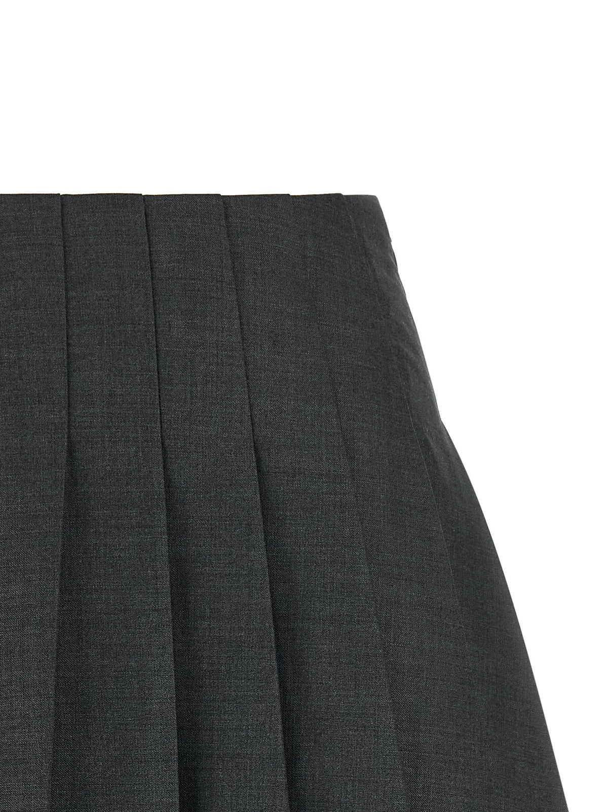 self-portrait Pleated Skirt Grey