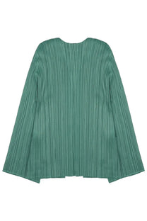 Pleats Please Issey Miyake Women's Cardigan Plissettato Green