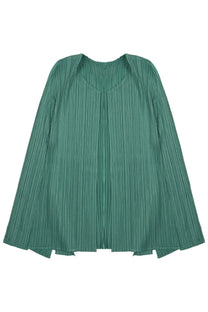 Pleats Please Issey Miyake Women's Cardigan Plissettato Green