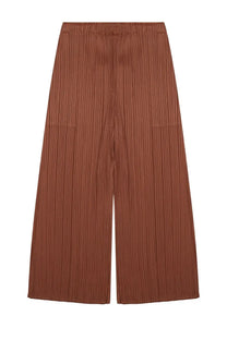Pleats Please Issey Miyake Women's Pantalone Palazzo Monthly Colors: March Brown
