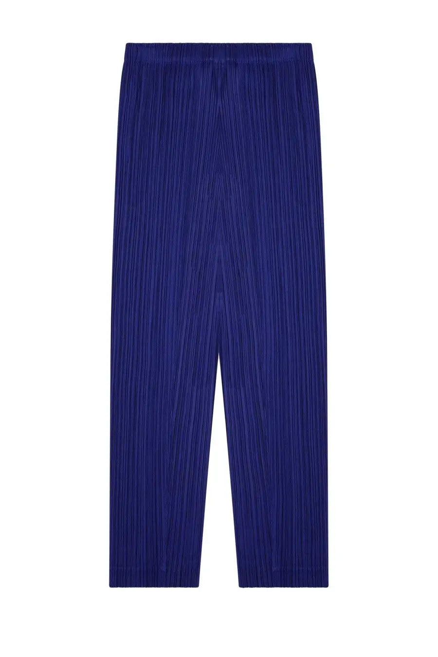 Pleats please issey miyake women’s royal blue pleated pants with structured minimalist design in lightweight fabric