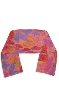 Pleats Please Issey Miyake Women's Poncho Con Stampa Floreale Blue