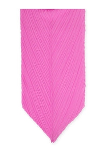 Pleats please issey miyake women’s vibrant pink pleated scarf with chevron pattern for stylish warmth