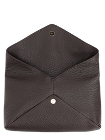 Saint Laurent Women's Pochette Envelope Cassandre Large Brown