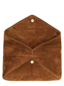 Saint Laurent Women's Pochette Envelope Cassandre Large Brown