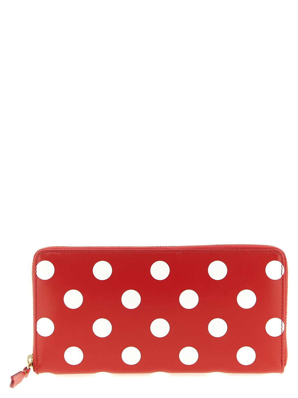 Comme Des Garcons Wallet Pola Dots Printed Wallet Red