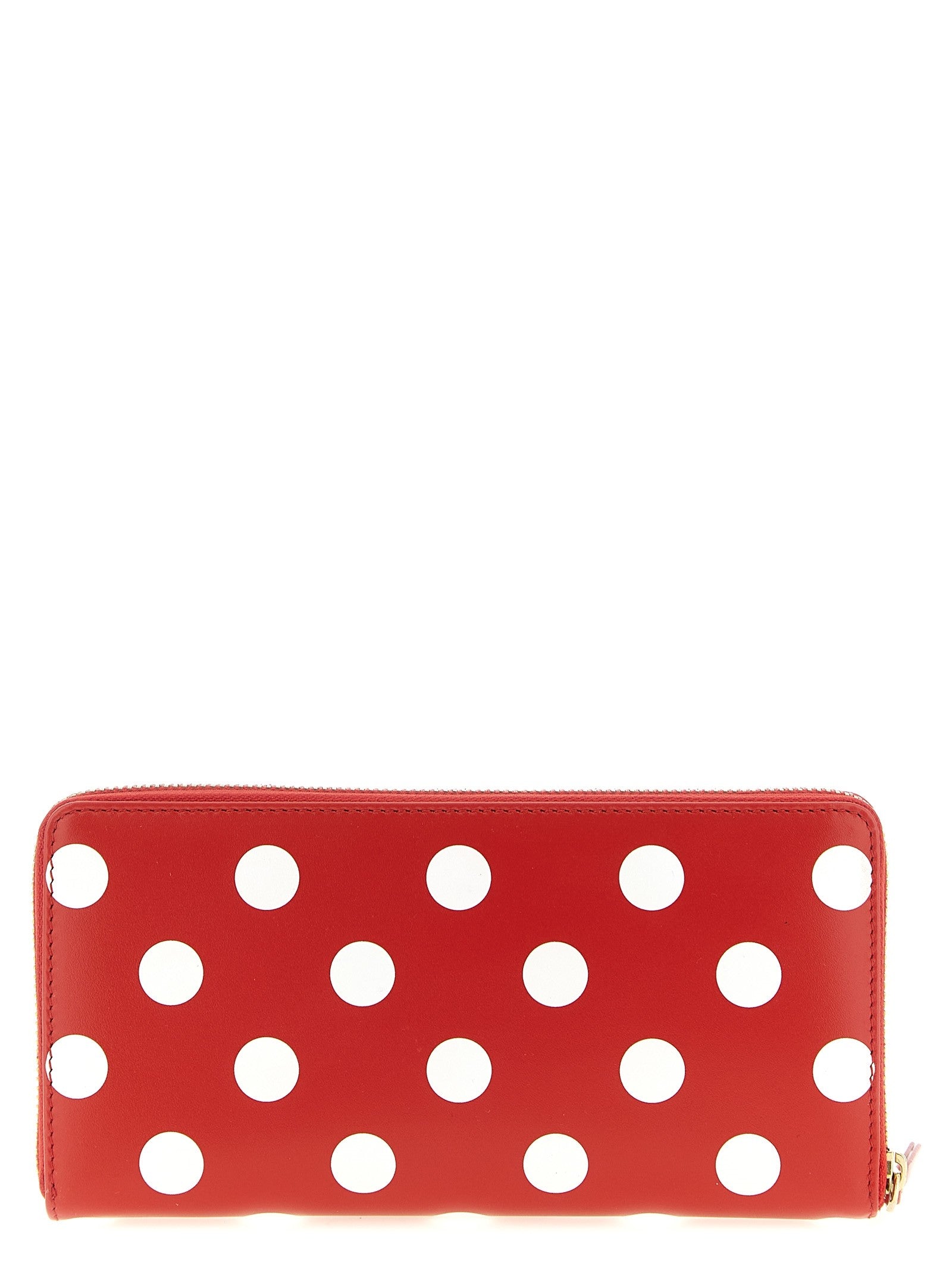 Comme Des Garcons Wallet Pola Dots Printed Wallet Red