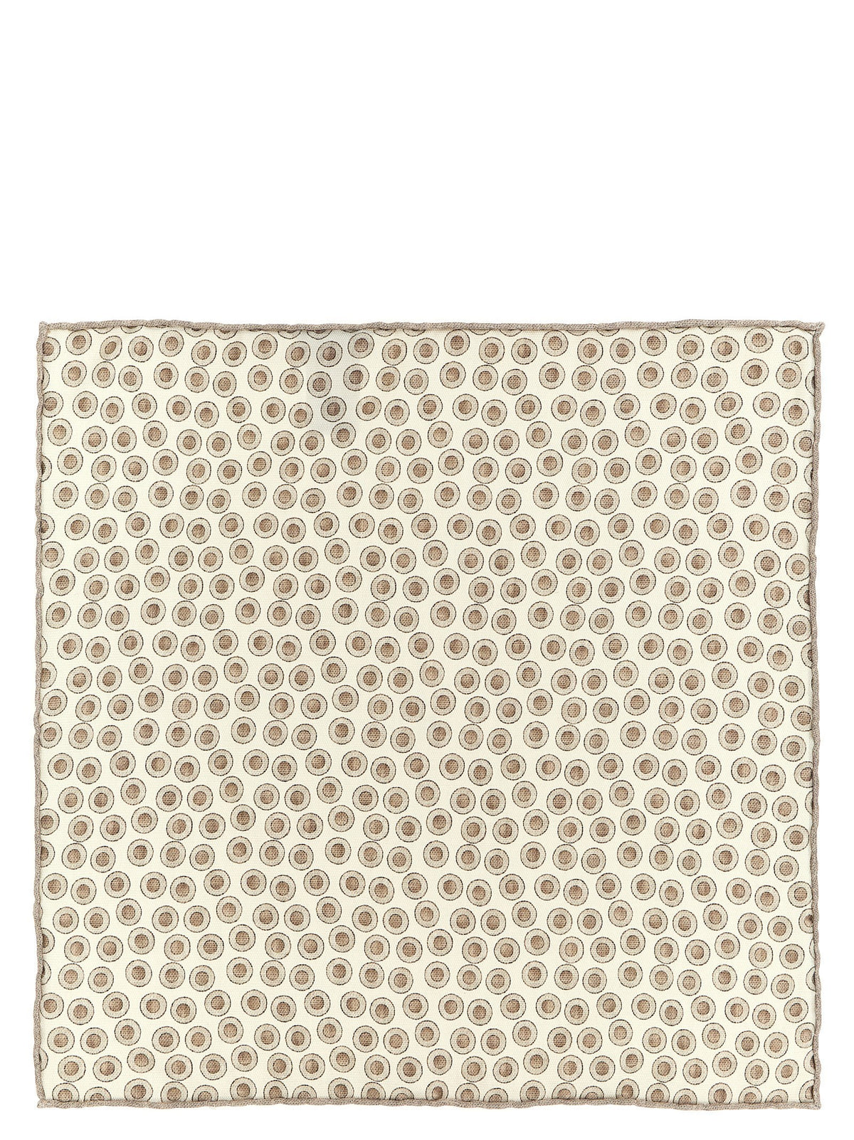 Brunello Cucinelli Polka Dot Pocket Clutch Bag Beige