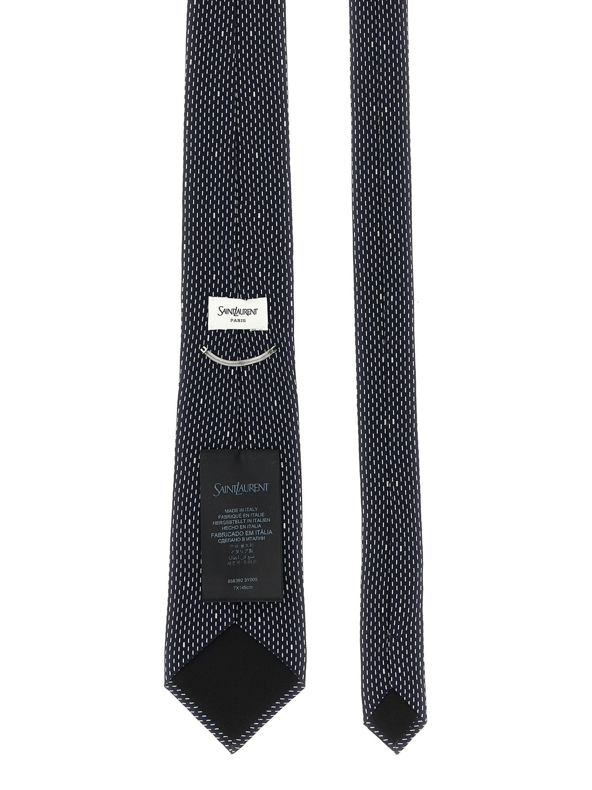 Saint Laurent Polka Dot Tie Blue