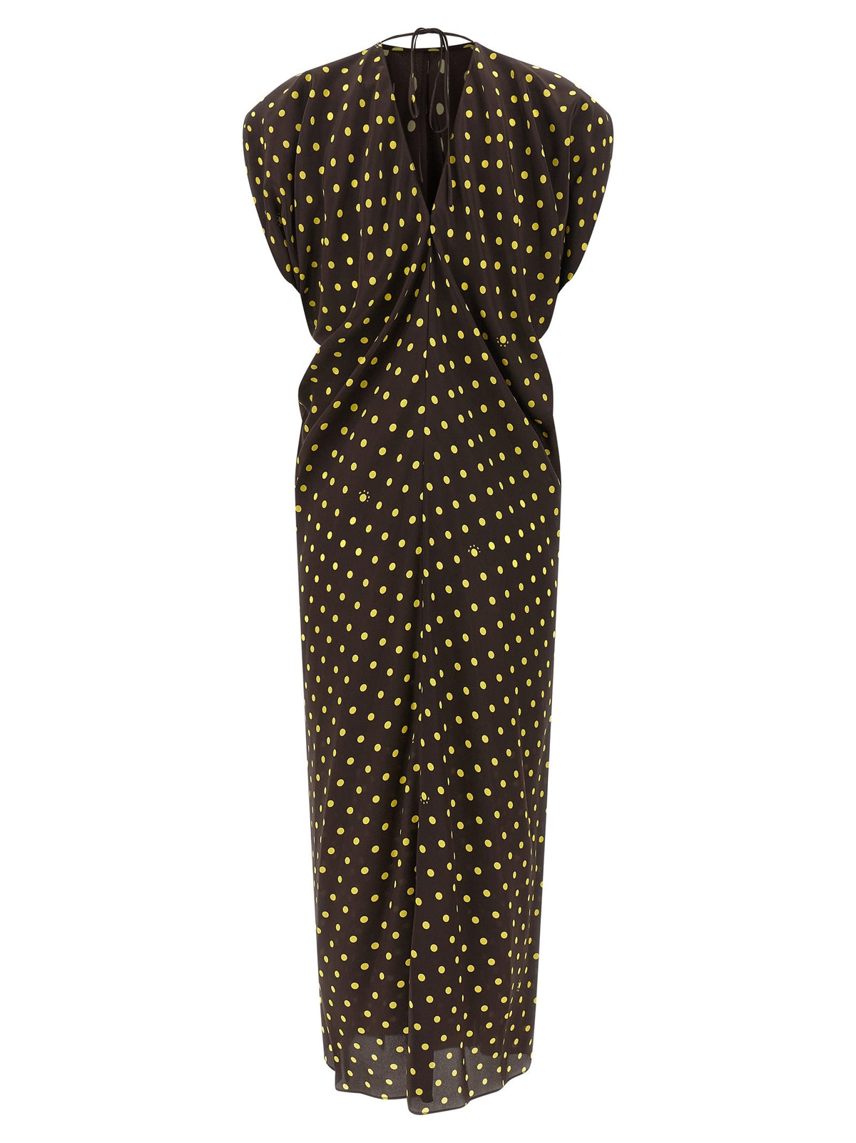 Marni Polka Rhythm Dress Brown