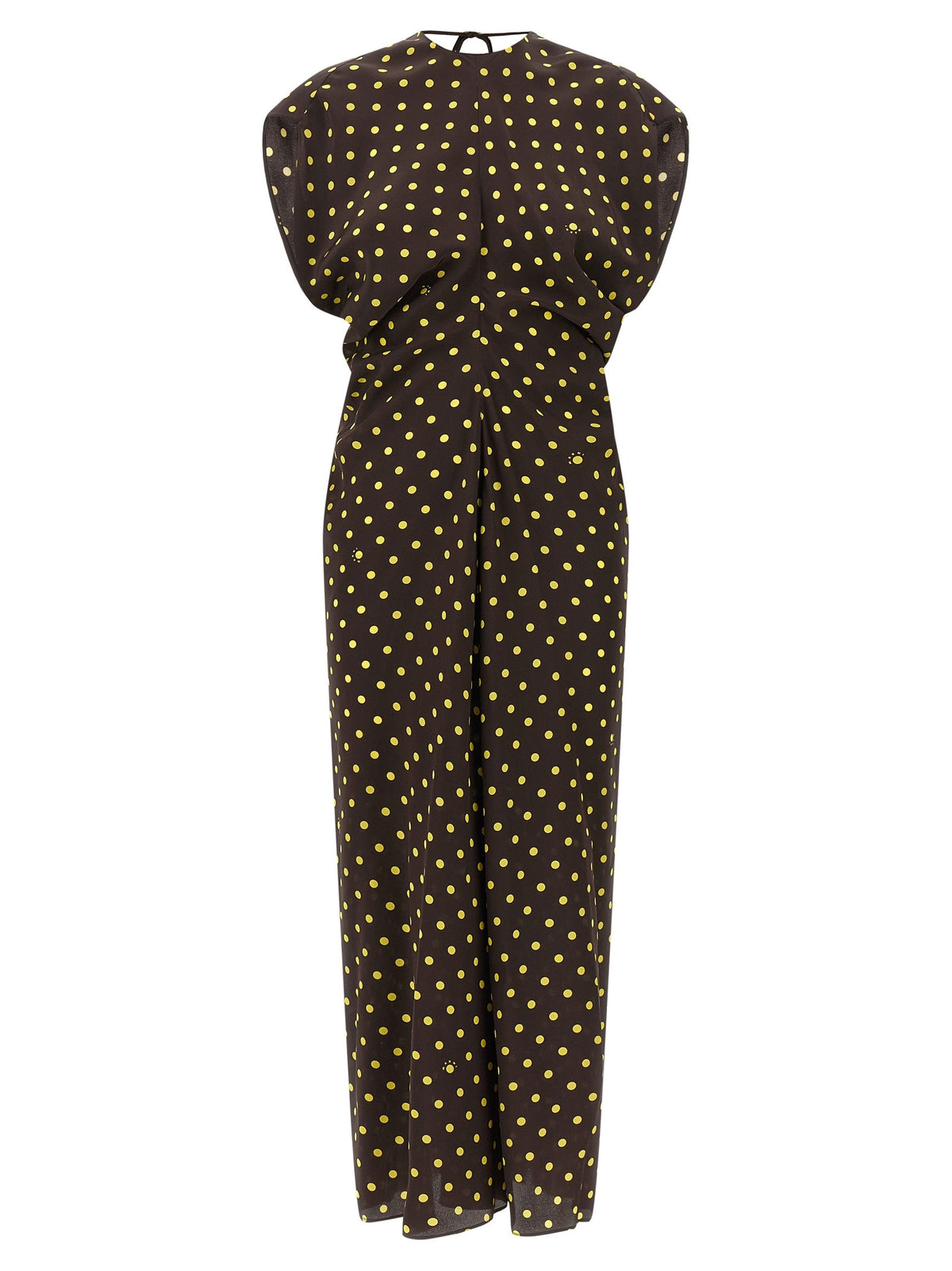 Marni Polka Rhythm Dress Brown