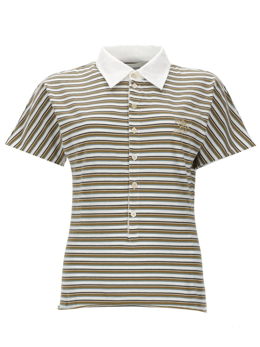 Golden Goose Women's Polo Righe Multicolor